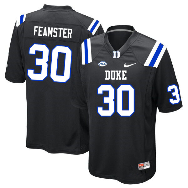 Men #30 Brandon Feamster Duke Blue Devils College Football Jerseys Sale-Black - Click Image to Close